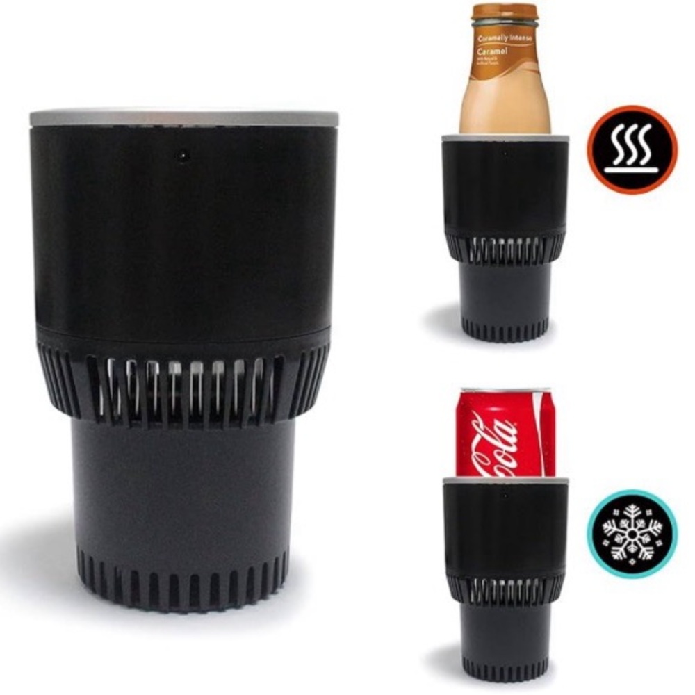 Auto Car Cup Holder Heating Cooling Drinks Smart Cooler Warmer Sharper Image